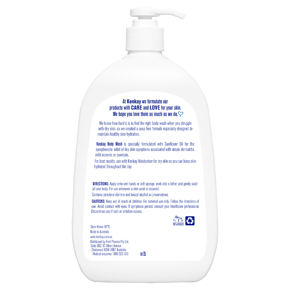 Buy Kenkay Dry Skin Body Wash 1L Alive Pharmacy Warehouse