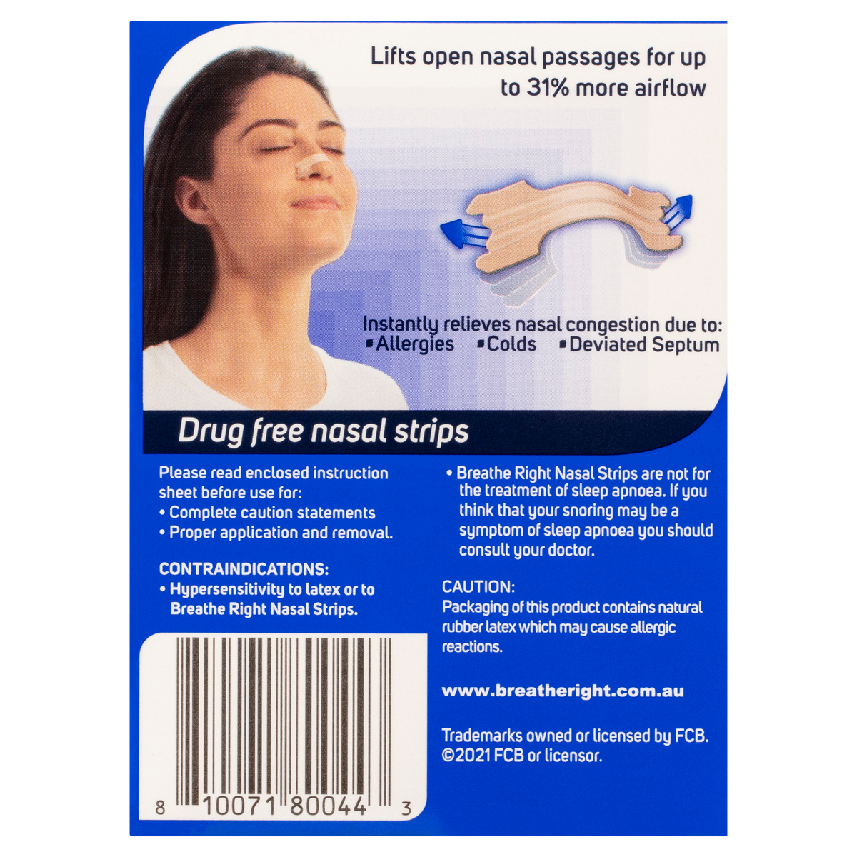 Buy Breathe Right Nasal Strips Tanning Large 30 Pack Alive Pharmacy