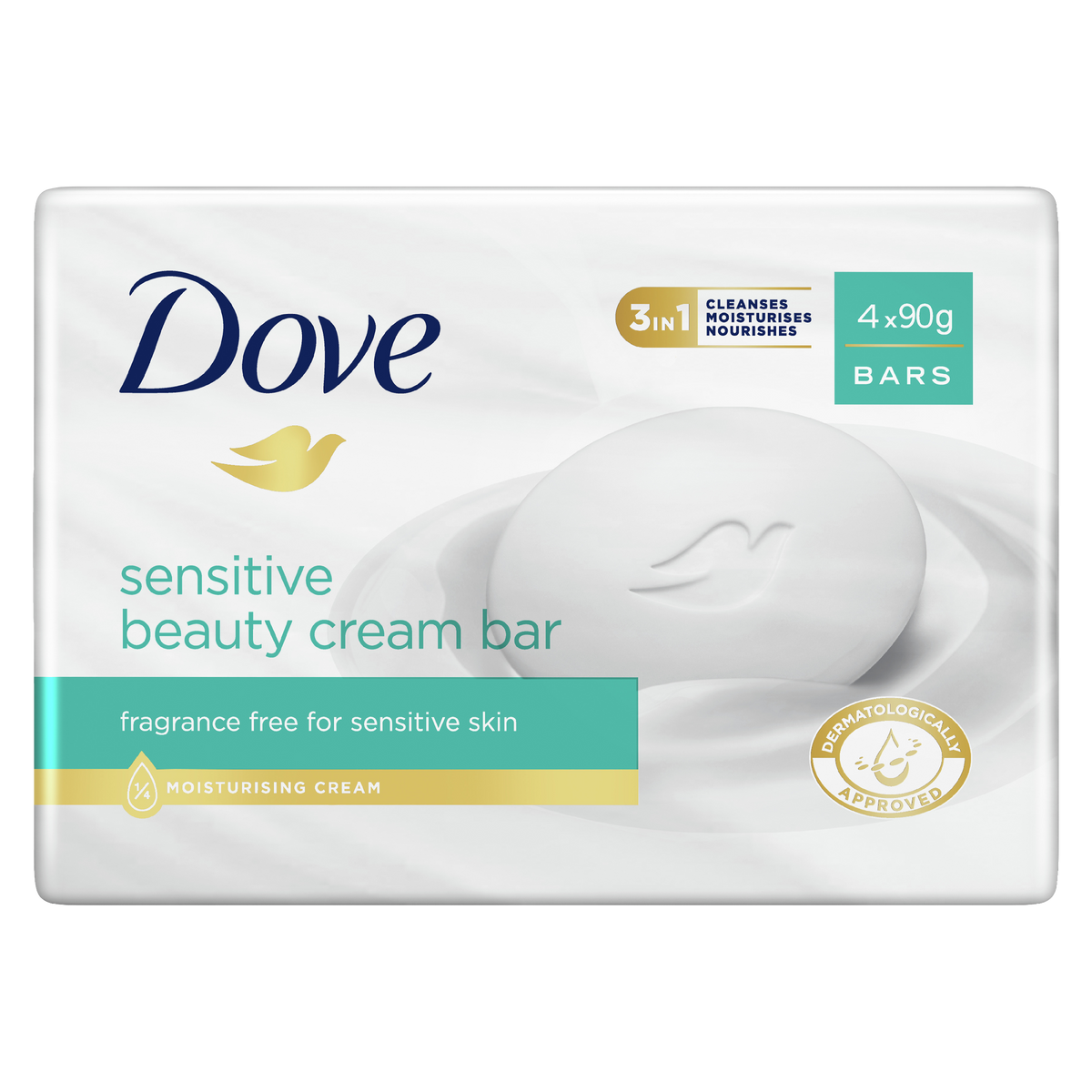 Buy Dove Beauty Cream Bar Sensitive Soap 360 GR 4 Bars Alive Pharmacy