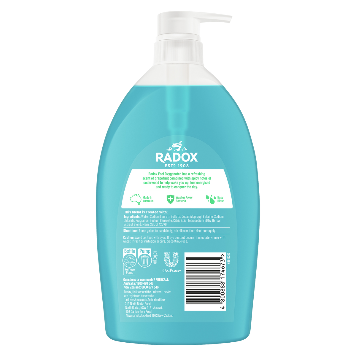 Buy Radox Body Wash Feel Oxygenated 1L Alive Pharmacy Warehouse