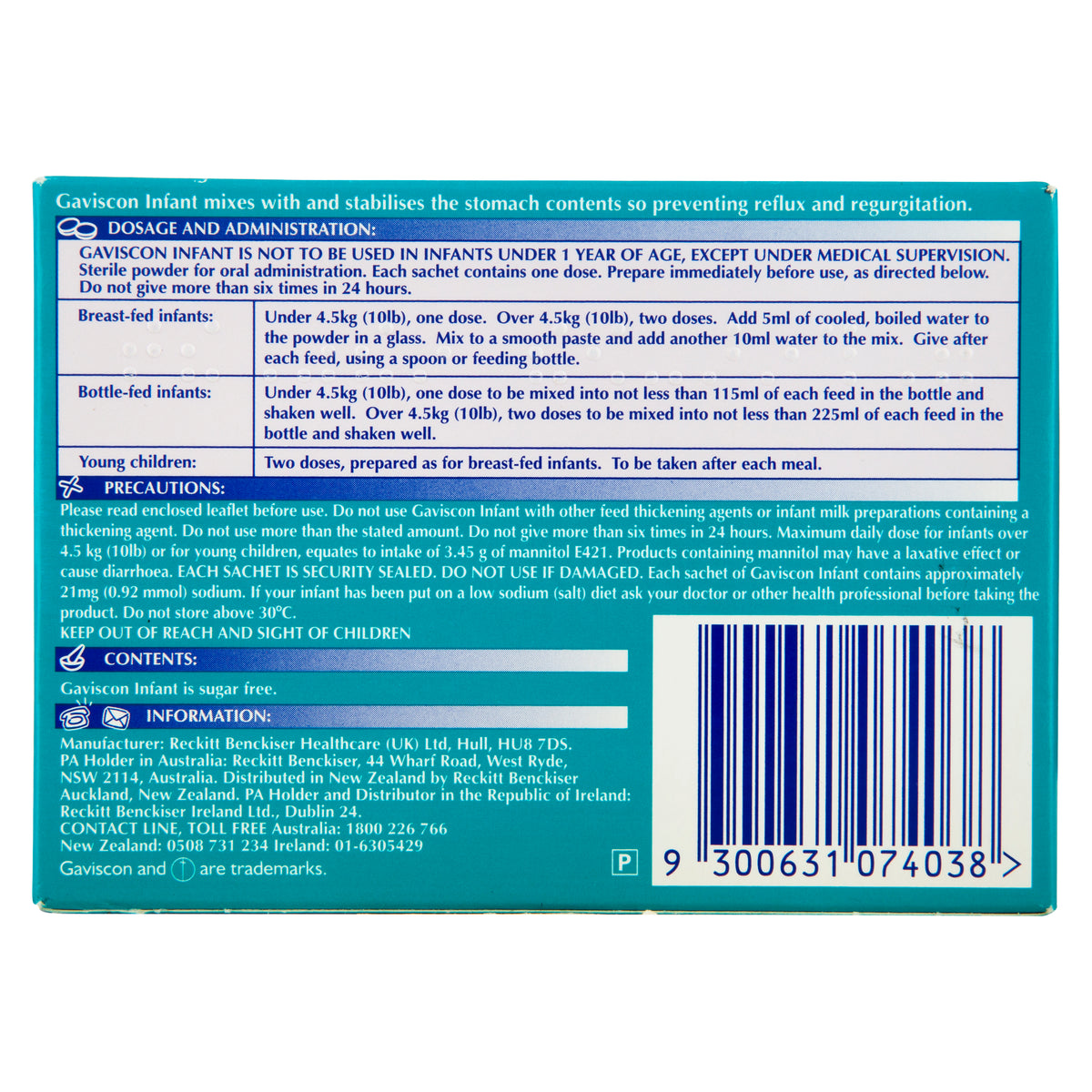 Buy Gaviscon Infant Powder Sachets For Regurgitation And Gastic Reflux