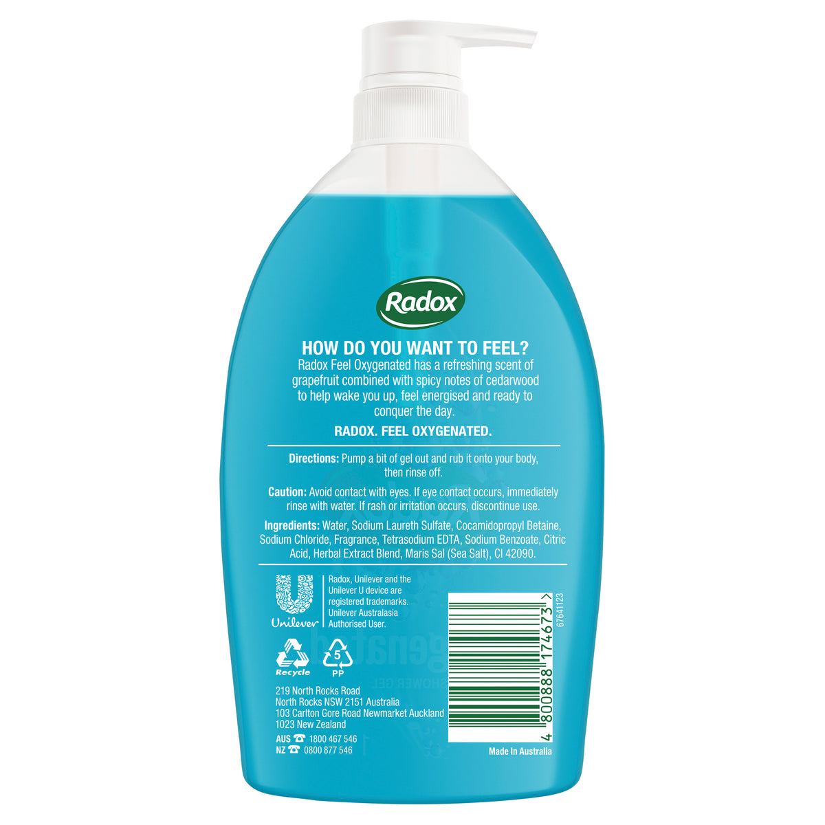Buy Radox Body Wash Feel Oxygenated 1L Alive Pharmacy Warehouse