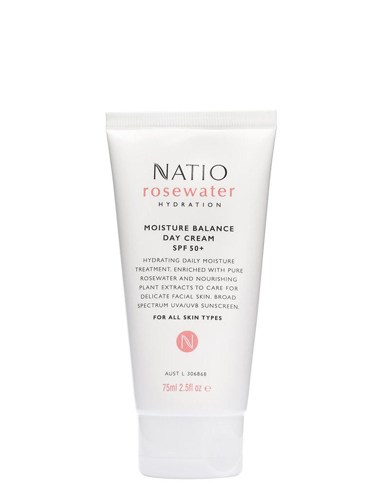 Buy Natio Rosewater Hydration Moisture Balance Day Cream SPF 50+ 75ml