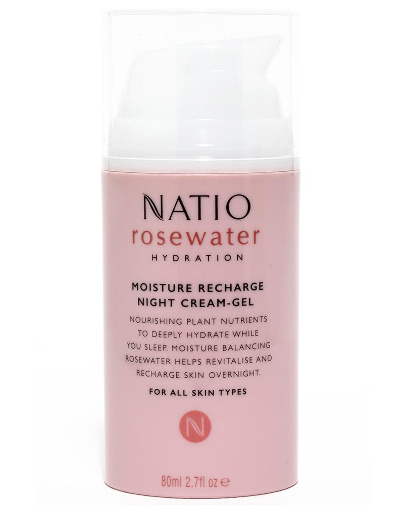 Natio Rosewater Moisture Recharge Night Cream Gel