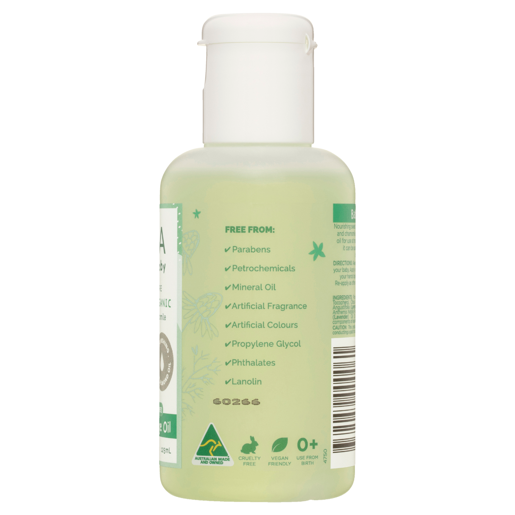 Gaia natural baby massage oil 125ml 2025