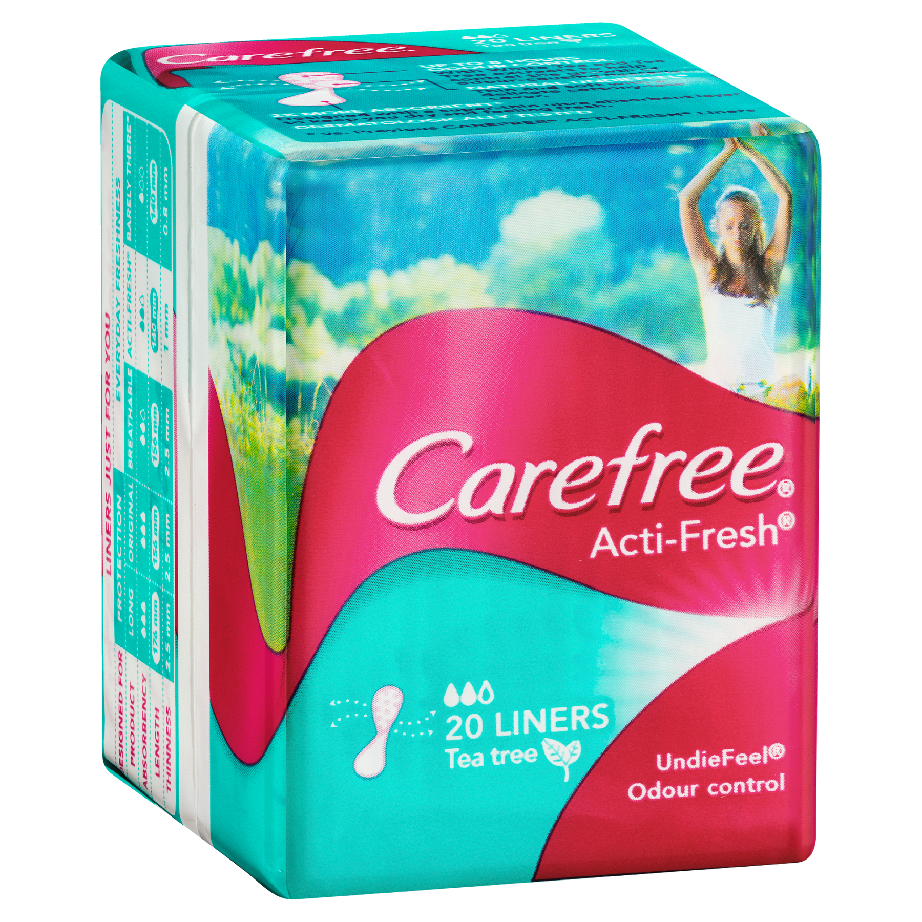 Carefree Acti-Fresh Thin Panty Liners, Soft and Flexible Feminine