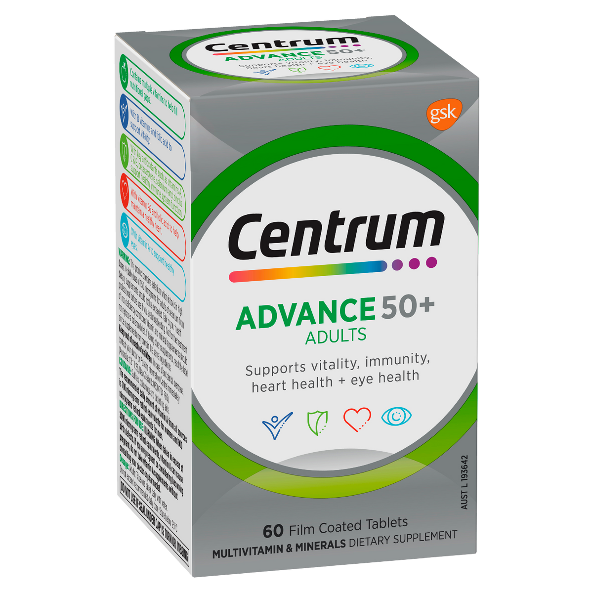 Buy Centrum Advance 50+ Adults 60 Alive Pharmacy Warehouse