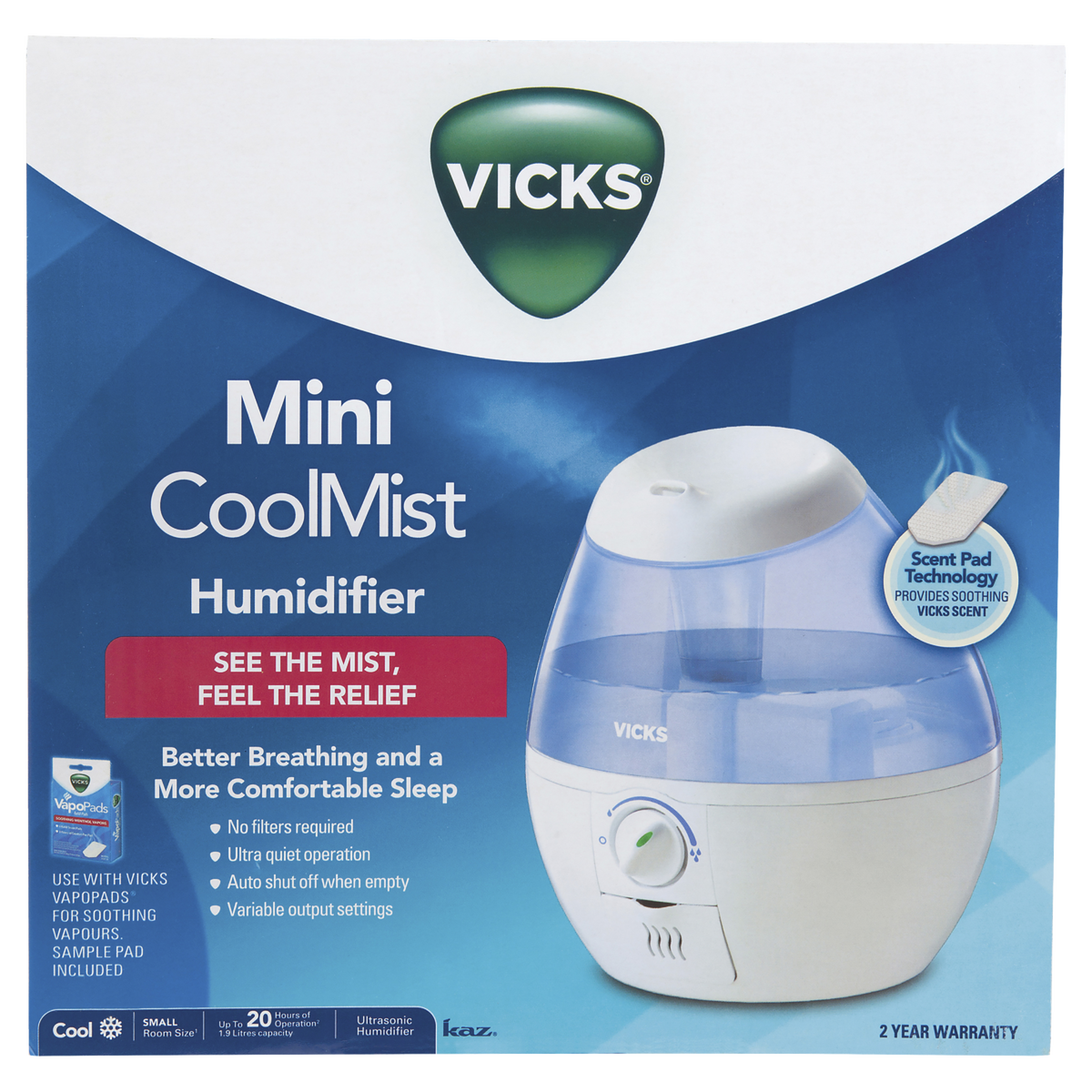Buy Vicks Mini CoolMist Humidifier Alive Pharmacy Warehouse