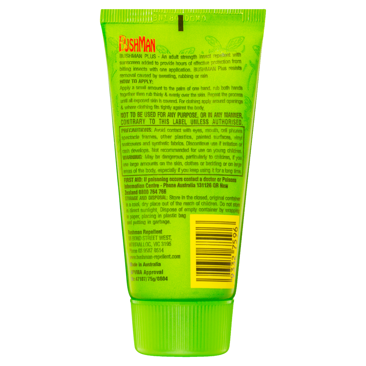Buy Bushman Repellent Plus 80% DEET 75g – Alive Pharmacy Warehouse