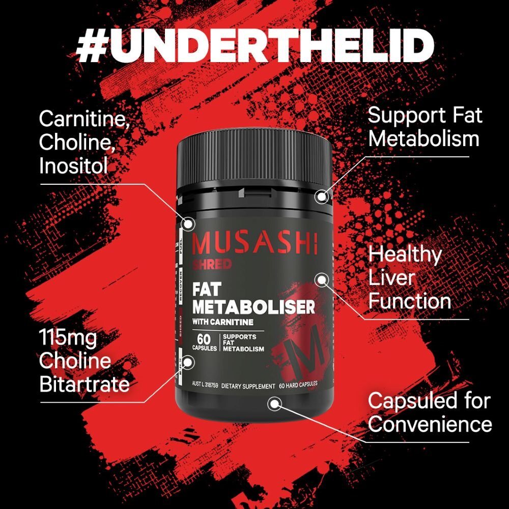 Buy Musashi Fat Metaboliser With Carnitine 60 Capsules – Alive Pharmacy  Warehouse