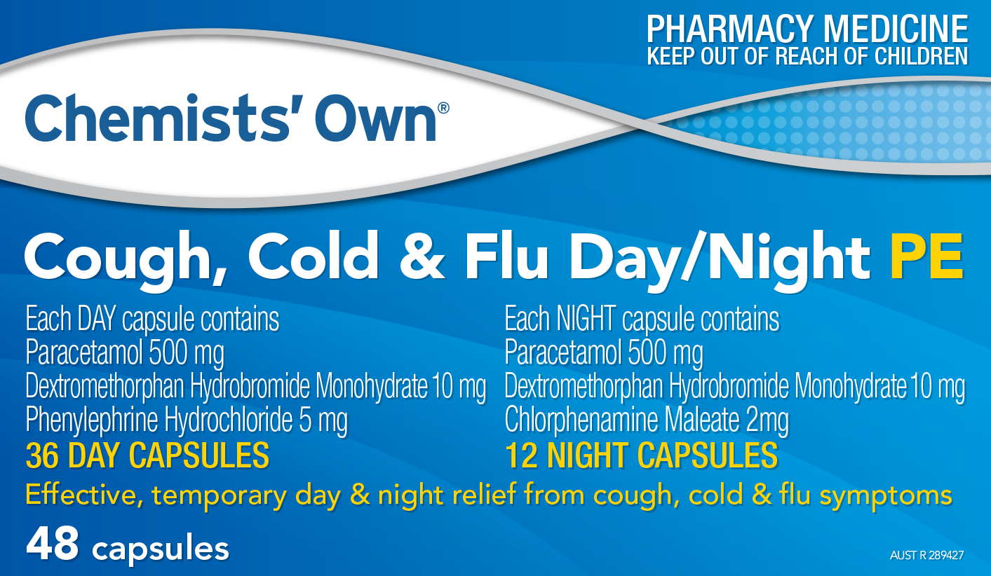 Chemists Own Cough, Cold & Flu Day/Night Pe 48 Capsules – Alive ...