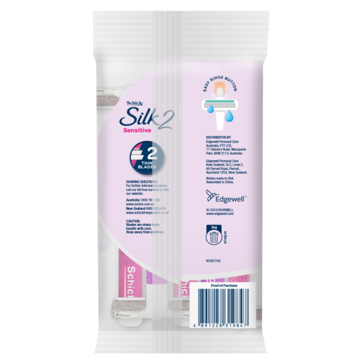 Schick Silk 2 Sensitive Razors 5 Pack – Alive Pharmacy Warehouse
