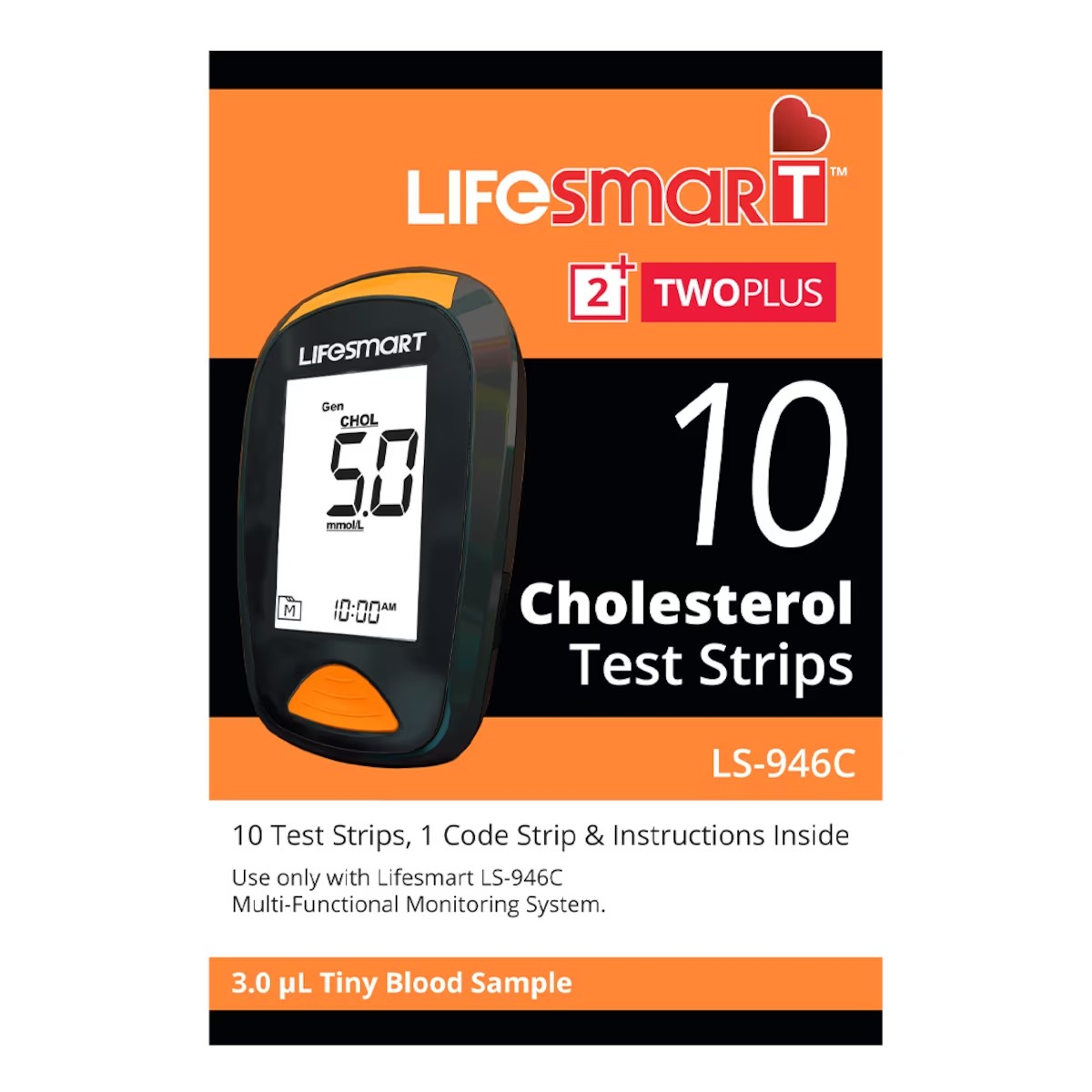 Instant Cholesterol Test Lifesmart TwoPlus Cholesterol Test Strips 10 Strips – Alive Pharmacy ...