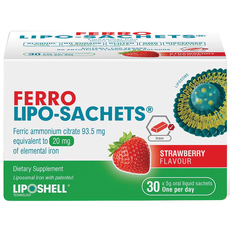 Lipo-Sachets Ferro Strawberry 5g 30 Sachets – Alive Pharmacy Warehouse