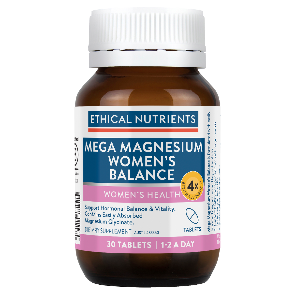 Ethical Nutrients Mega Magnesium Women’s Balance 30 Tablets – Alive ...