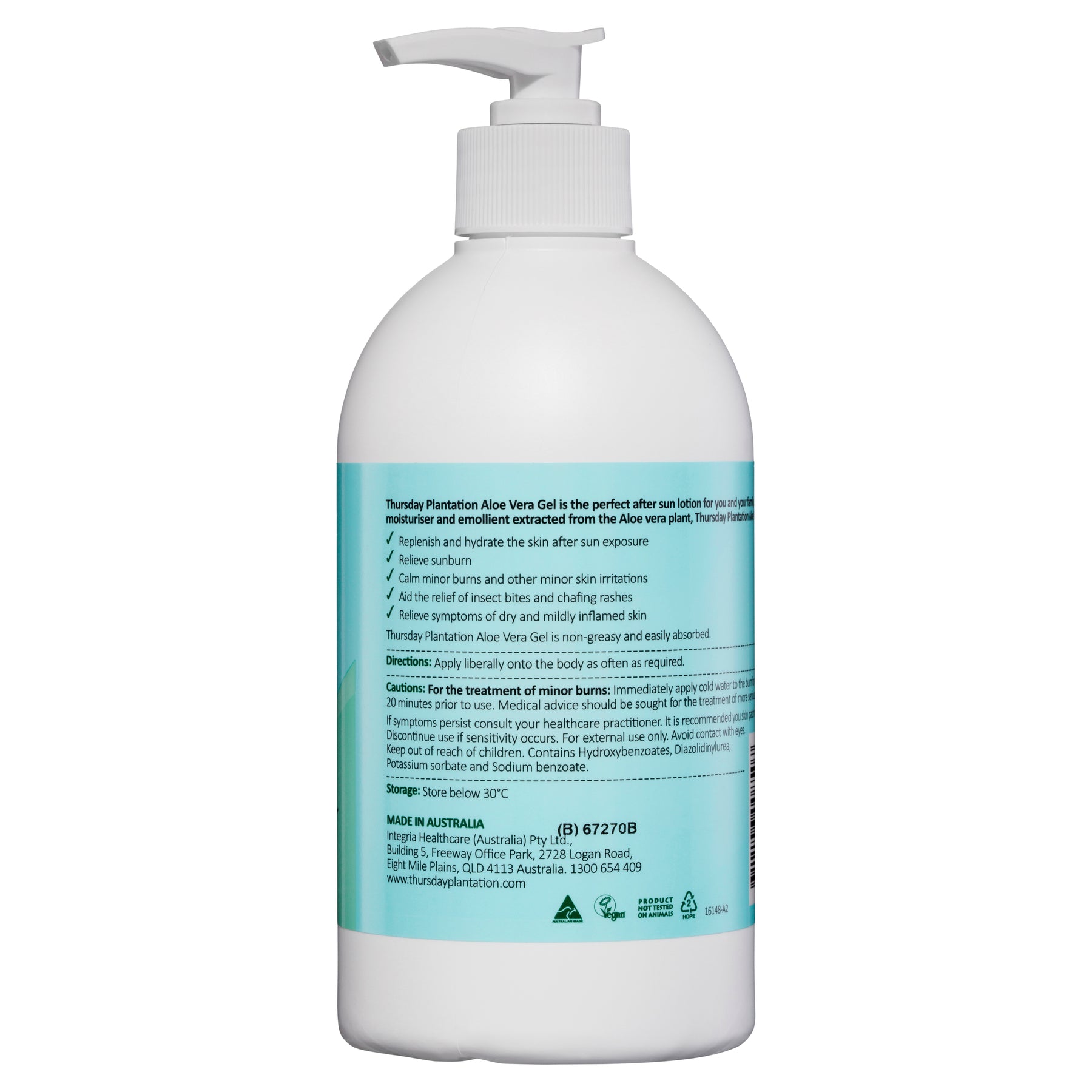 aloe vera plant gel storage Buy Thursday Plantation Aloe Vera Gel 500G – Alive Pharmacy Warehouse