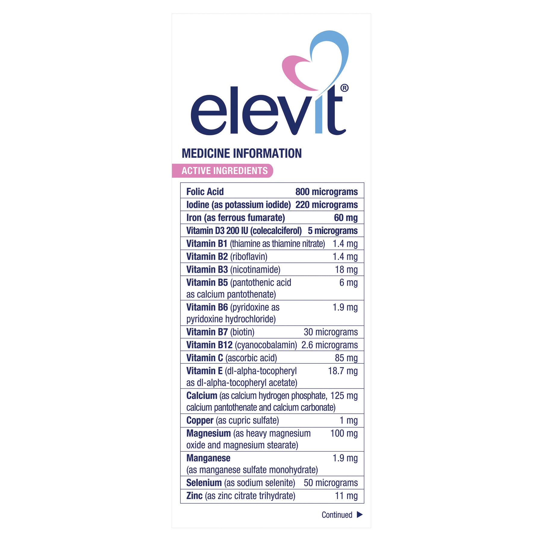 Elervit Buy Elevit Pregnancy Multivitamin Tablets 100 Pack (100 Days) – Alive ...