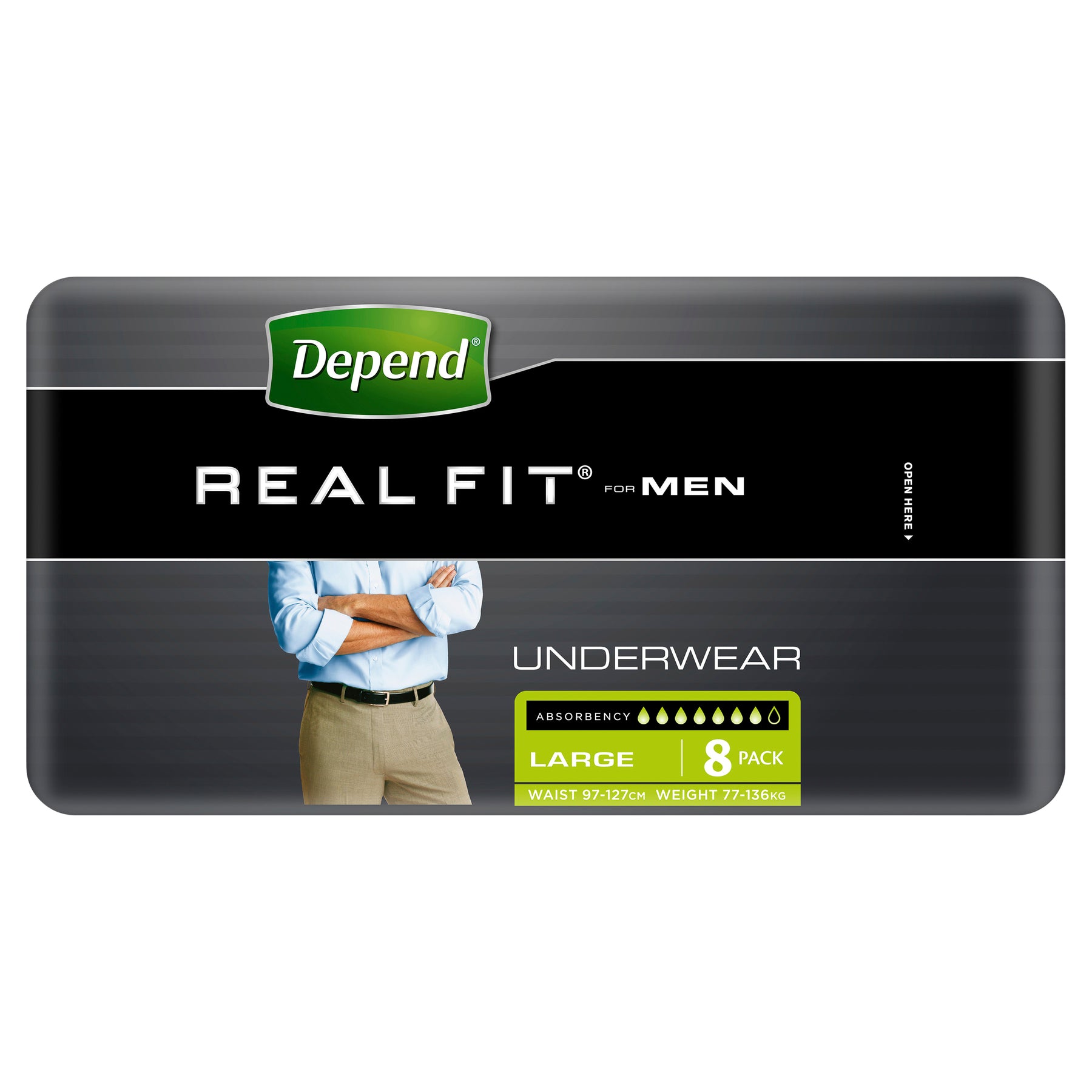 Buy Depend Real Fit For Men Underwear, Heavy Absorbency, Large, 8 Pants –  Alive Pharmacy Warehouse