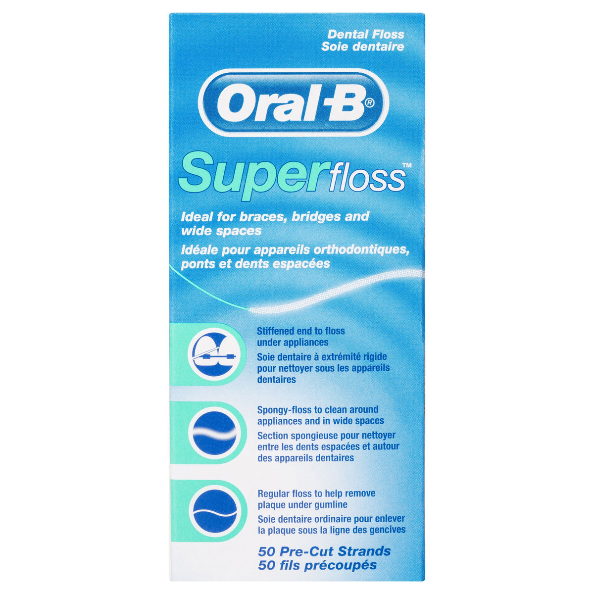 oral-b super floss 50cut